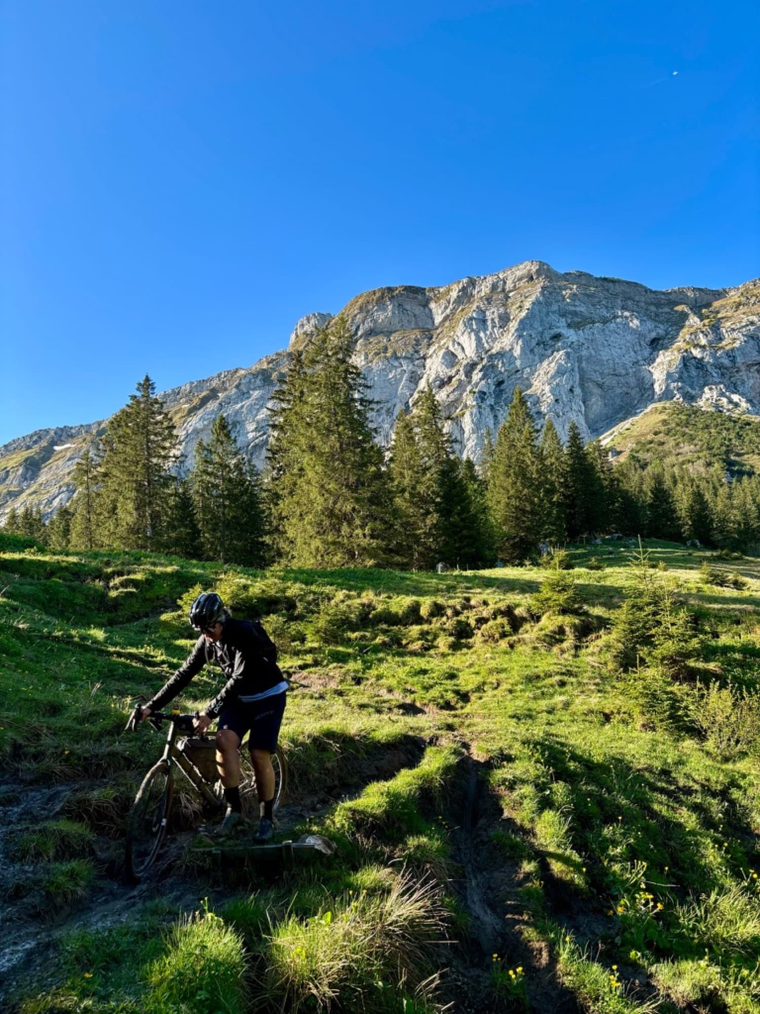 Bike-Packing über die matschige Wiese — Bild 4